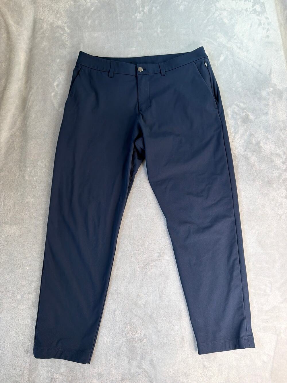 Lululemon Commission Slim Fit Pant Warpstreme Iron Blue Mens Golf Chino 34